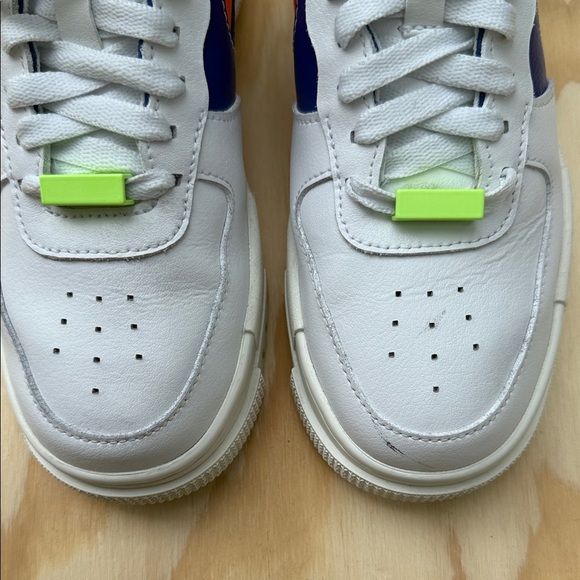 Nike Air Force 1 Pixel White Concord Crimson Size 6.5 - Picture 4 of 14